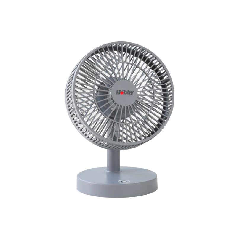 HOBBY Mini HWF-80566 Ανεμιστήρας Επαναφορτιζόμενος με USB Γκρι (800566)
